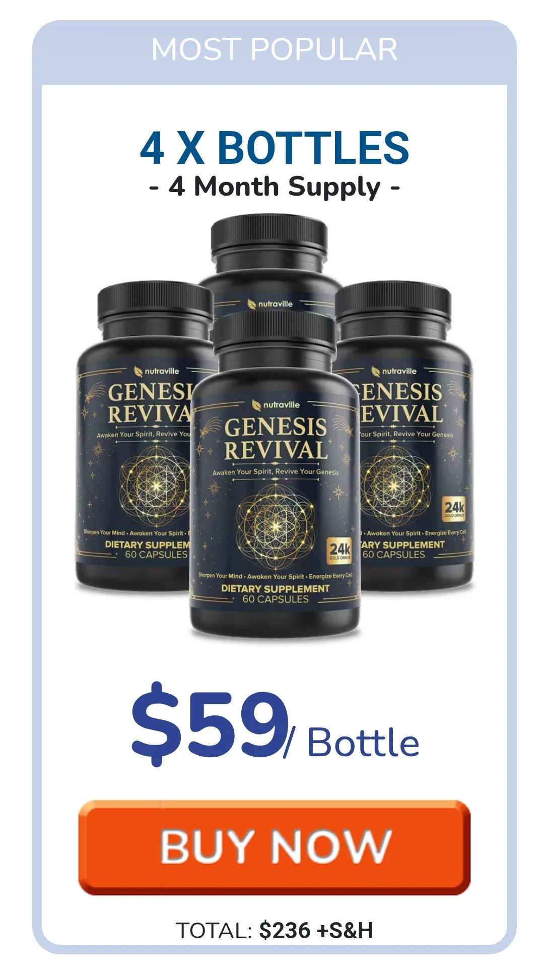 Genesis Revival™ 4 bottles pricing